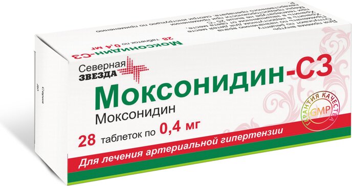 Моксонидин-СЗ таб 0,4 мг 28 шт