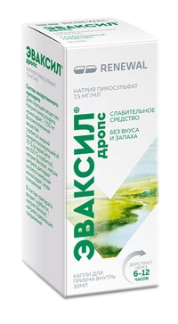 Эваксил дропс капли для приема внутрь 7.5мг.мл 30мл фл renewal