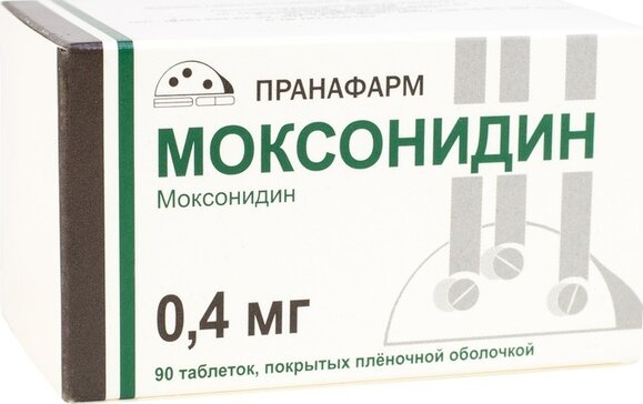 Моксонидин таб 0,4 мг 90 шт