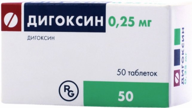 Дигоксин таб 0,25 мг 50 шт