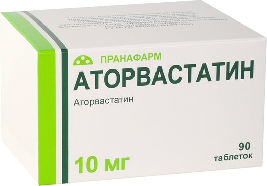 Аторвастатин таб 10 мг 90 шт