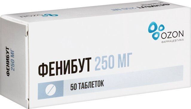 Фенибут таб 250 мг 50 шт