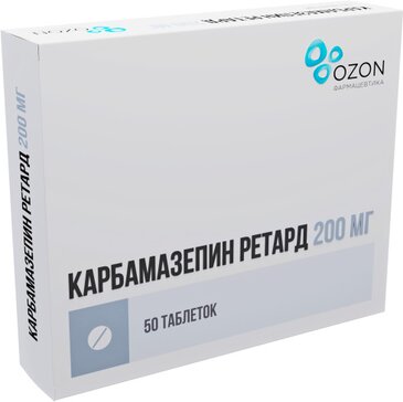 Карбамазепин ретард таб 200 мг 50 шт
