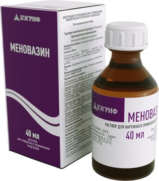 Меновазин раствор 40 мл для наружного применения спиртовой
