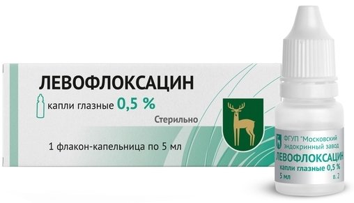 Левофлоксацин капли гл. 0.5% 5мл фл-кап.
