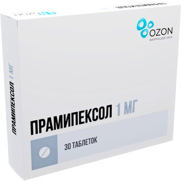 Прамипексол таб 1мг 30 шт озон