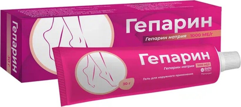 Гепарин гель 1000 МЕ.г 30 г