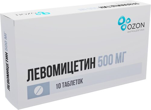 Левомицетин таб 500мг 10 шт озон