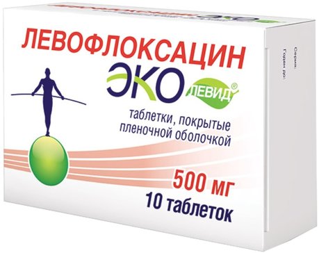 Левофлоксацин эколевид таб п.об пленочной 500мг 10 шт