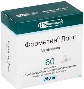 Форметин Лонг таб 750 мг 60 шт