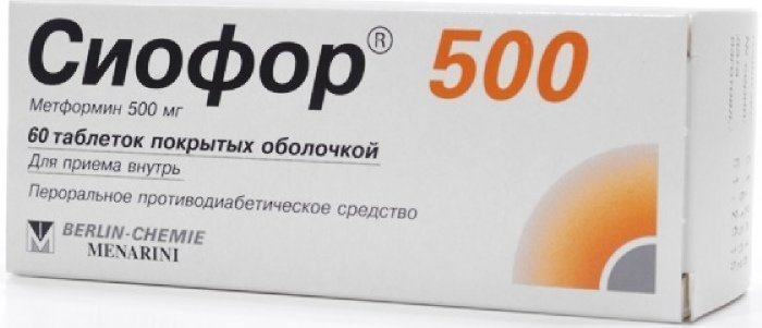 Сиофор 500 таб 500 мг 60 шт