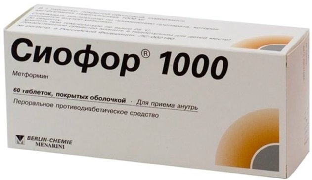 Сиофор 1000 таб 1000 мг 60 шт