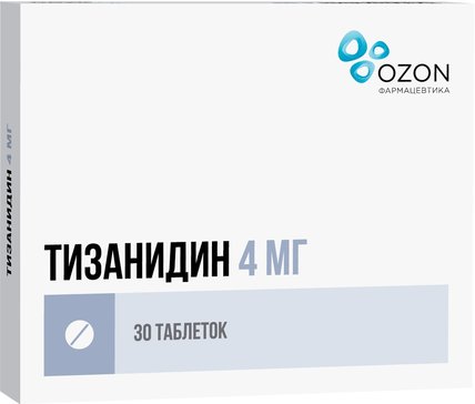 Тизанидин таб 4мг 30 шт озон