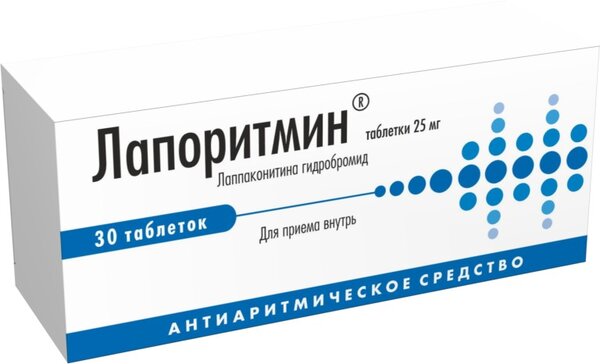 Лапоритмин таб 25 мг 30 шт